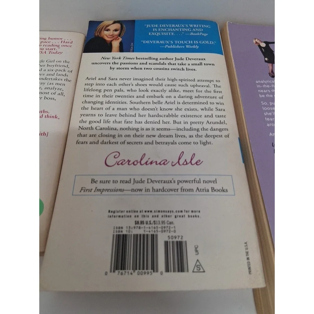 3 Paperback Book Lot Of Jill A. Davis, Jude Deveraux, Lisa Cach